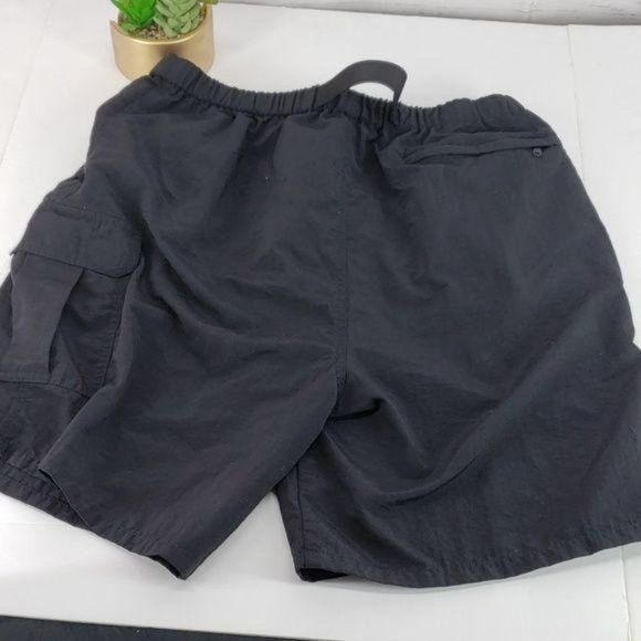 Roundtree & Yorke Black Adjustable Swim Trunks shorts Medium cargo belt - Picture 5 of 8